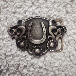 Western Horseshoe Decorative Shield Belt Buckle